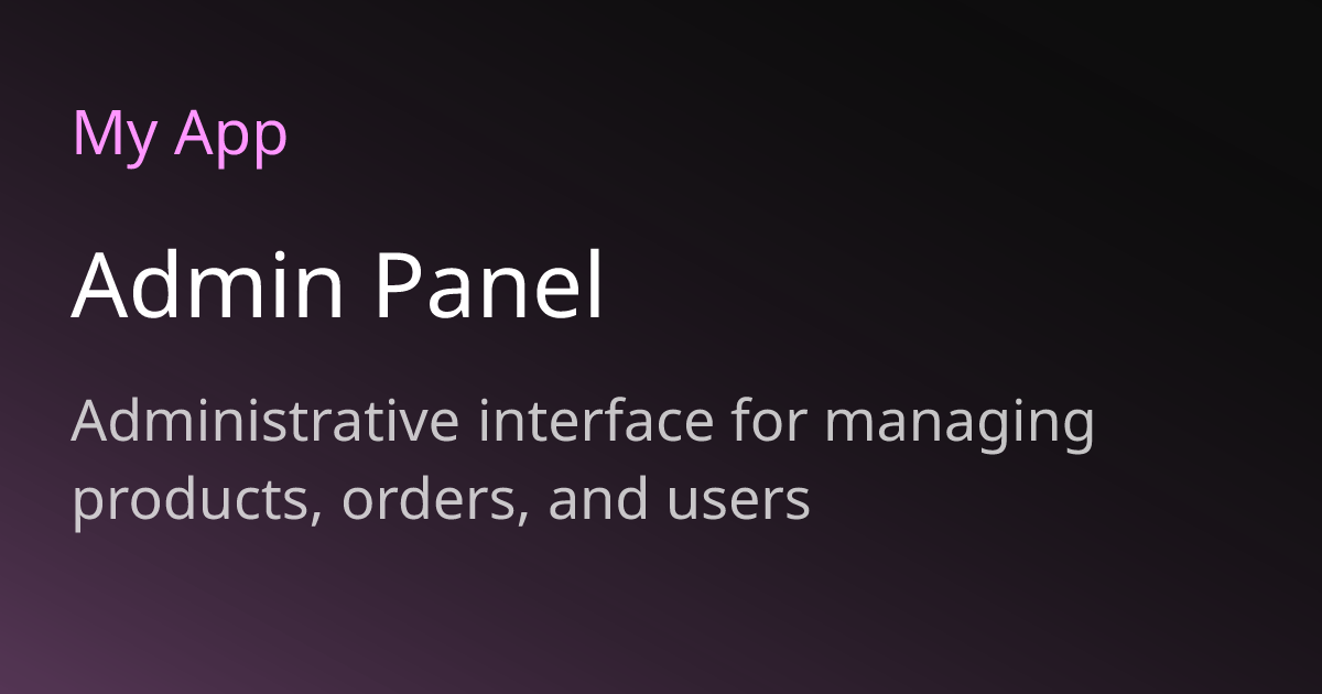 Admin Panel