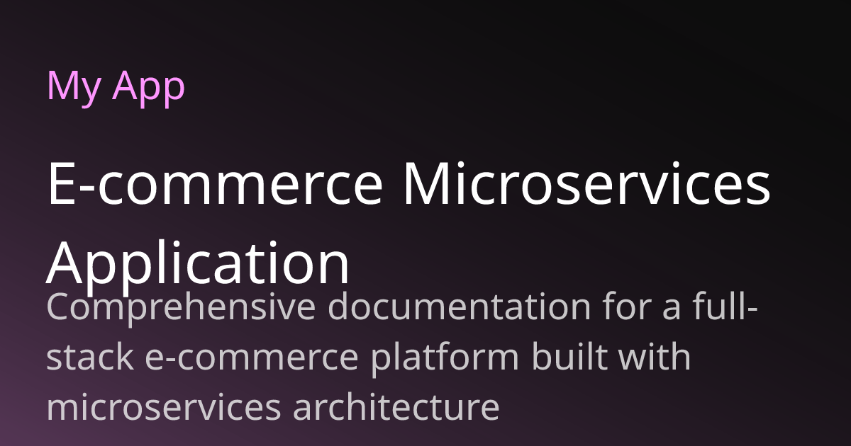 E-commerce Microservices Application